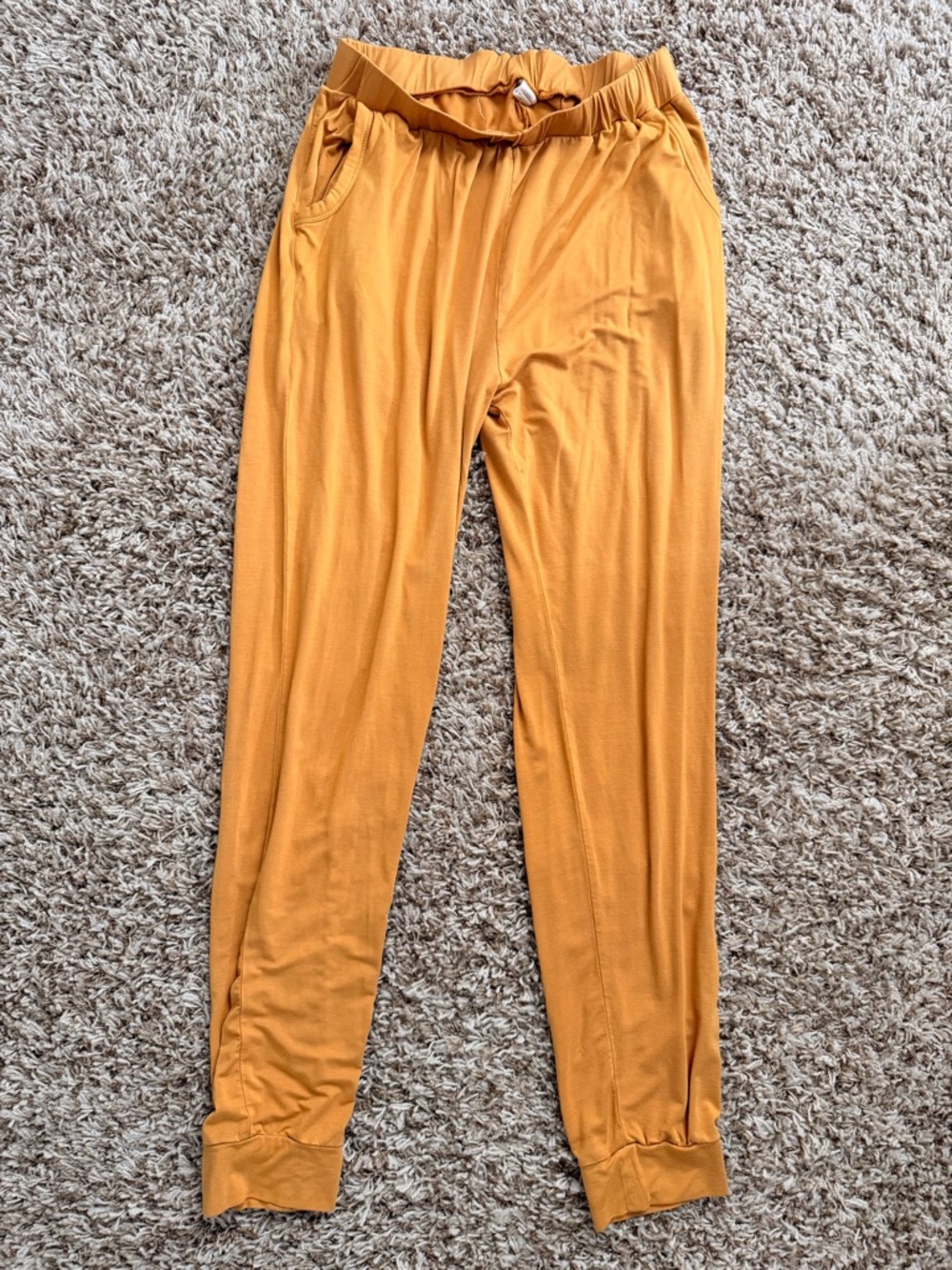 Women's Mustard Track Joggers - Comfortable Everyday Pull-On Pants